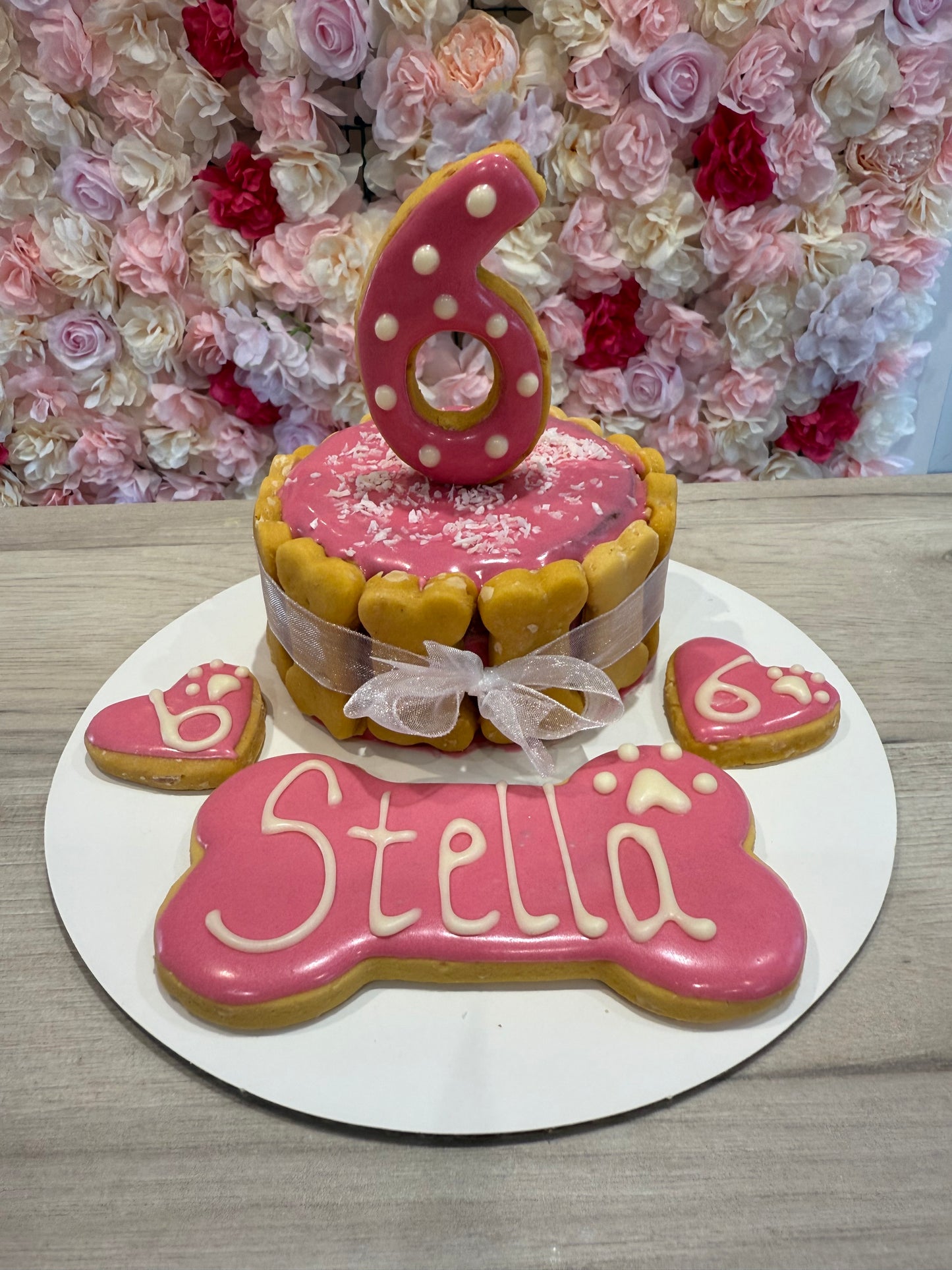 Classic Number Topper Dog Birthday Cake