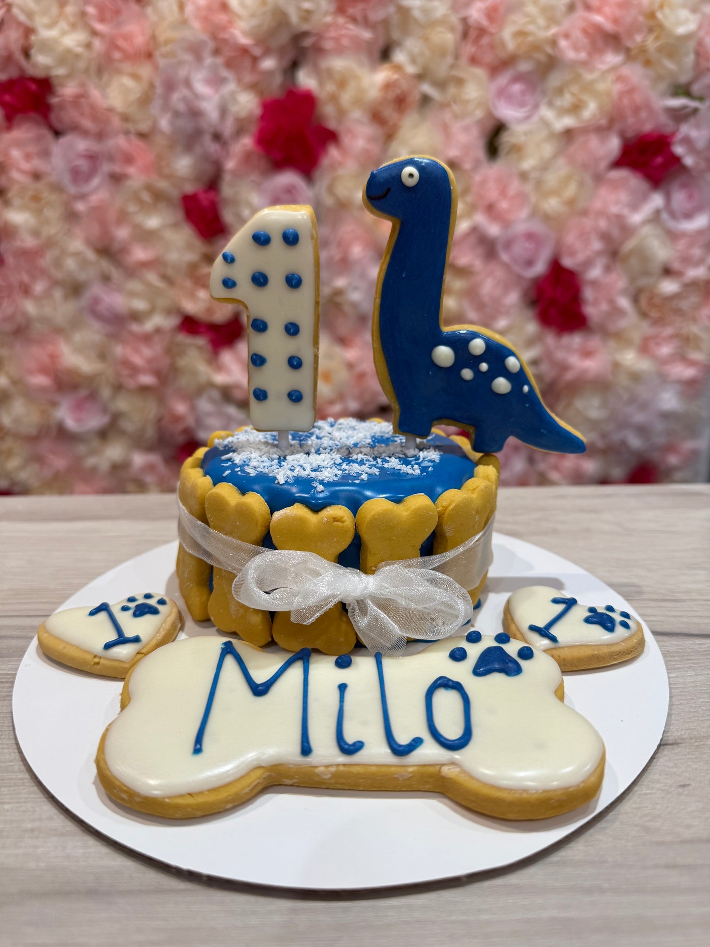 DINO TOPPER DOG FRIENDLY BIRTHDAY CAKE