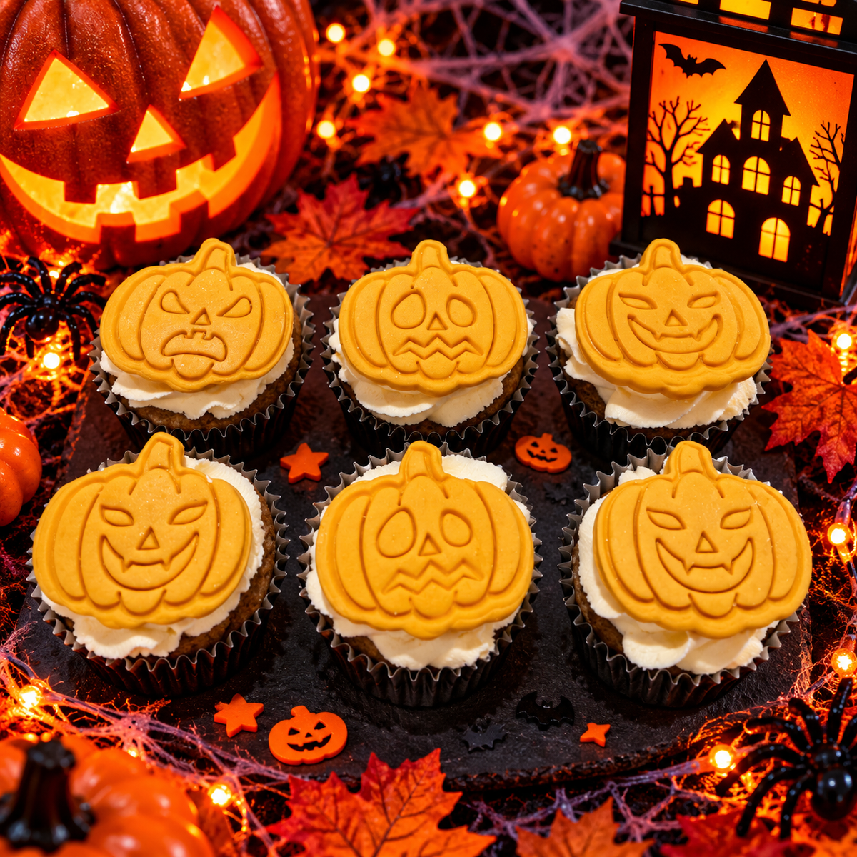 Halloween Pumpkin Cupcakes x 6